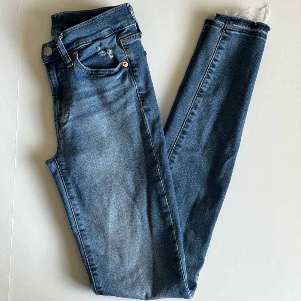 Gap Light Indigo True Skinny Mid Rise Jeans Size 24 Tall
